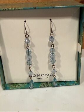 Sonoma Light Blue Crystal Drop Dangle Earrings
